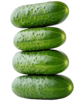 Stack of Cucumbers Fresh and Crisp Vegetable png