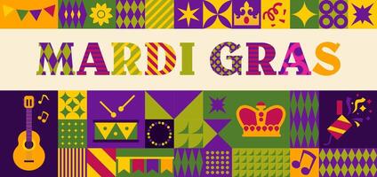 Bright Carnival Abstract Mosaic Artwork vector