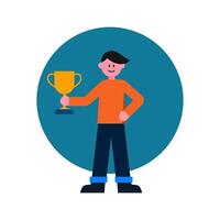 man with Victorious Champion vector