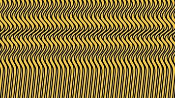 Black wavy lines effect pattern on yellow background. vector