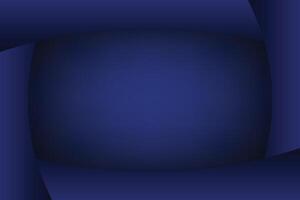 Gradient blue background with black edge and wavy shapes layers effect banner design. vector