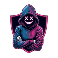A hoodie with a face on it on a transparent background png