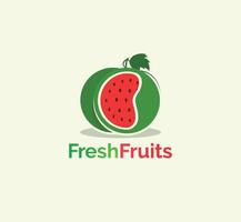 Watermelon shop logo design vector