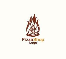 Hot pizza icon design vector