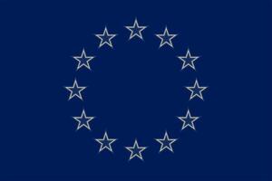 European Union flag. Illustration. Glow effect concept. vector