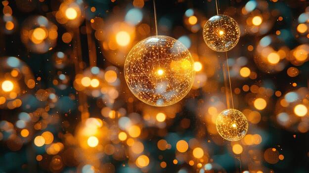 Countless glowing spheres representing different universes burst into existence from central core against swirling cosmic void hinting infinite realities and dimensions photo