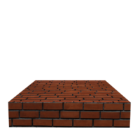 3d render podium or brick block floor, product display png