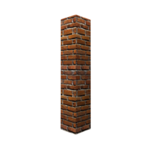 3d render, brick block pillar or column, product display png
