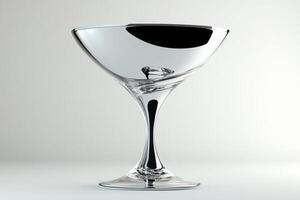 A stunningly elegant, crystal cocktail glass with a sleek design, perfect for serving sophisticated beverages. photo