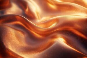 Rich, flowing golden silk fabric with subtle texture and reflections. photo