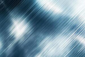Abstract metallic background with a sleek, brushed texture in shades of blue and silver. photo