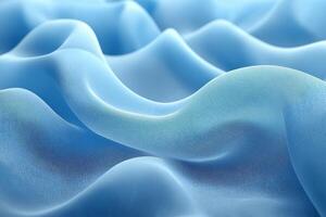 Soft waves of light blue fabric create a serene and calming visual texture. photo