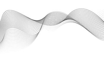 Abstract Black and White Wavy Line Pattern vector