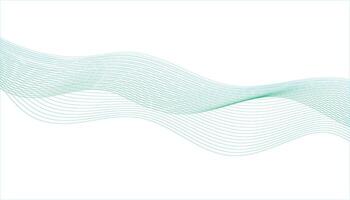 Modern Abstract Background with Flowing Green Waves vector