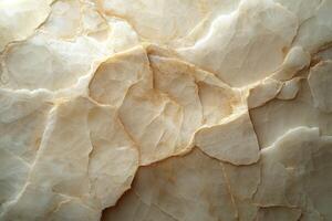 Close-up of a stunning translucent cream-colored stone with intricate patterns and veins. photo
