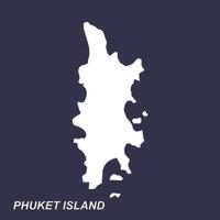 map of phuket island design vector