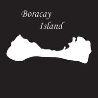 Boracay island map design vector