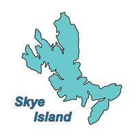 Skye island map design vector