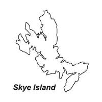Map of Isle of Skye, Scotland vector