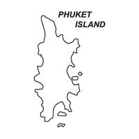 phuket island map vector