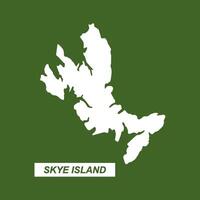 Skye island map vector