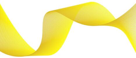 Elegant illustration of abstract wavy lines in a flowing curve with a golden gradient effect on a white background vector