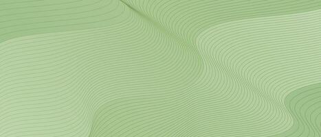 serene abstract wave illustration smooth flowing lines against a soft green background vector