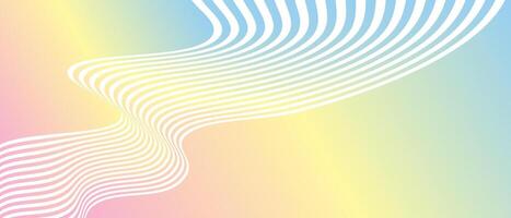 abstract wave with parallel lines illustration flowing against a soft gradient background vector