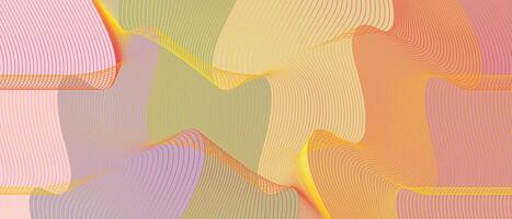wave illustration featuring smooth flowing lines that intertwine and overlap against a vibrant multicolored background vector