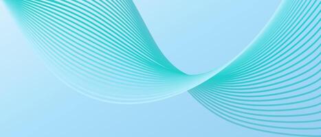 dynamic abstract wave illustration featuring smooth, flowing lines against a light blue background vector