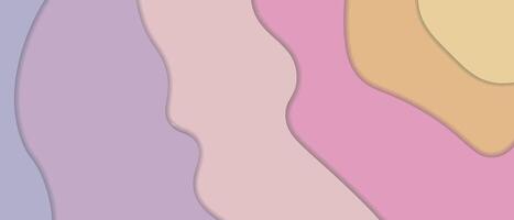 abstract layered design with soft, pastel colors such as lavender, pink, and peach vector