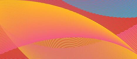 visually striking abstract wave illustration featuring smooth flowing waves that intersect and overlap against a multicolored background vector