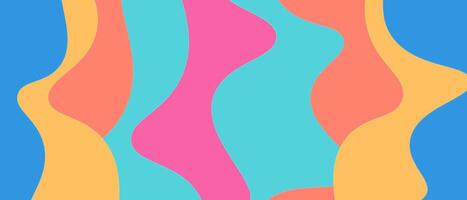 Abstract and flowing shapes in vibrant colors create a dynamic and eye-catching background vector