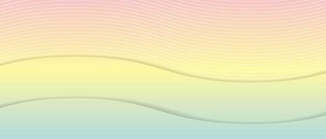 smooth abstract wave illustration featuring a blend of soft pastel colors with flowing lines backgorund vector