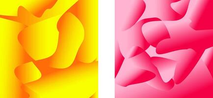 Colorful liquid and fluid pink yellow background for sunset vector