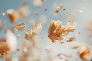 Flowers falling from the sky photo