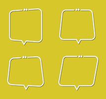 Speech bubbles with quotation marks in various shapes. vector