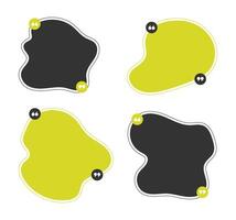 Abstract organic flat blob quote box frame collection vector