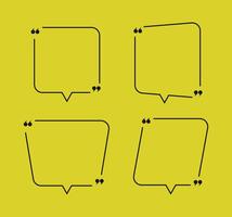 Set of quote template design elements. vector