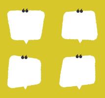 Quote box blank frame set. Quote speech bubble template design. vector