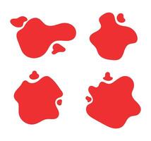 Organic amoeba blob abstract shape illustration isolated background. vector