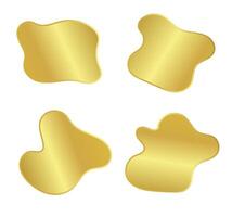 abstract organic golden amoeba blob shape on isolated background. vector