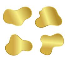 Gold abstract shapes fluid organic shapes shape creative element vector
