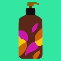 Elegant Body Wash Bottle Design for Spa Experience vector