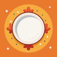 Culinary Creations Blank Canvas Top View Empty vector