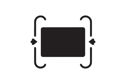 A black square with two lines on it vector