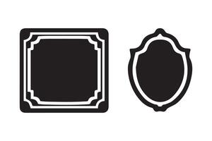 A black and white picture of a frame and a frame vector