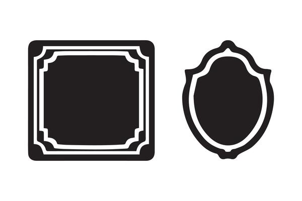 A black and white picture of a frame and a frame