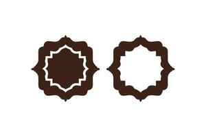 Two ornate frames with a white background vector