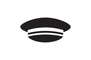 A black and white image of a hat vector